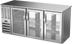 Thumbnail image #2 for Beverage-Air Three-Section Pass-Thru Back Bar Cooler with 6 Glass Doors, 72-Inch