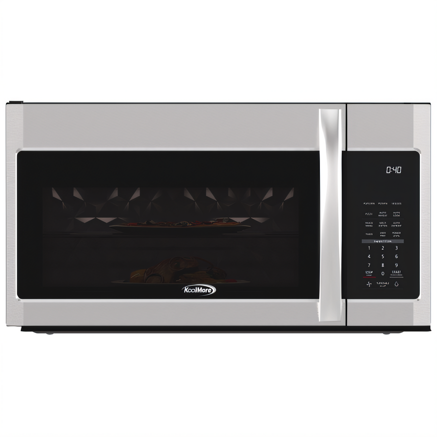 Product image #1 for KoolMore 1.9 Cu. Ft. Stainless Steel Microwave Oven with 300 CFM Recirculating Vent Hood