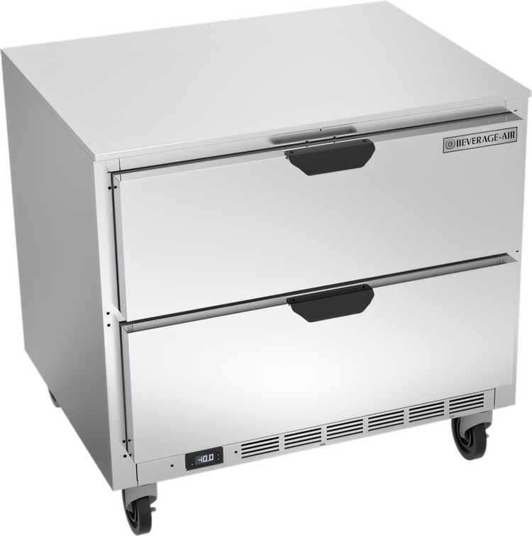 Product image #1 for Beverage-Air UCFD36AHC-2 Two-Section Undercounter Freezer with 2 Drawers, 36 Inch, 8.7 Cu. Ft.