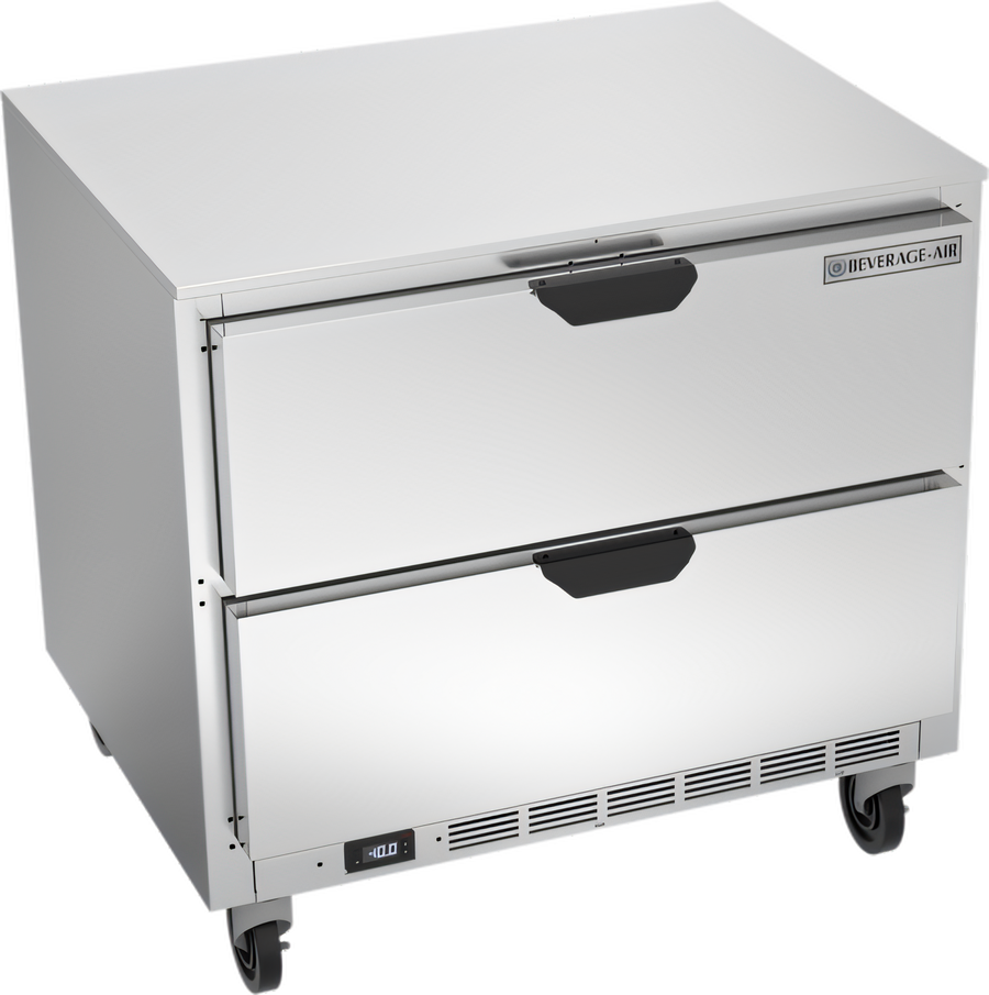 Product image #1 for Beverage-Air UCFD36AHC-2 Two-Section Undercounter Freezer with 2 Drawers, 36 Inch, 8.7 Cu. Ft.
