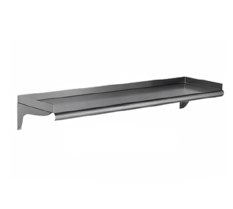 Product image #1 for Eagle Group 84 Inch x 10 Inch Wall-Mounted 16 Gauge 304 Stainless Steel Shelf