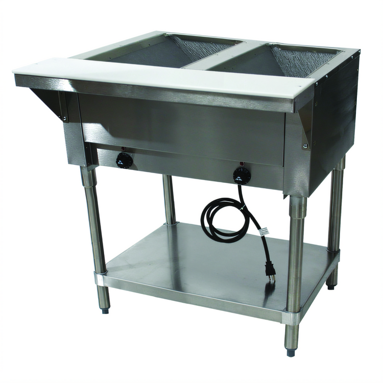 Product image #1 for Advance Tabco Triumph Supreme 2-Well Electric Open Well Hot Food Table with Undershelf and Cutting Board, 208/240V