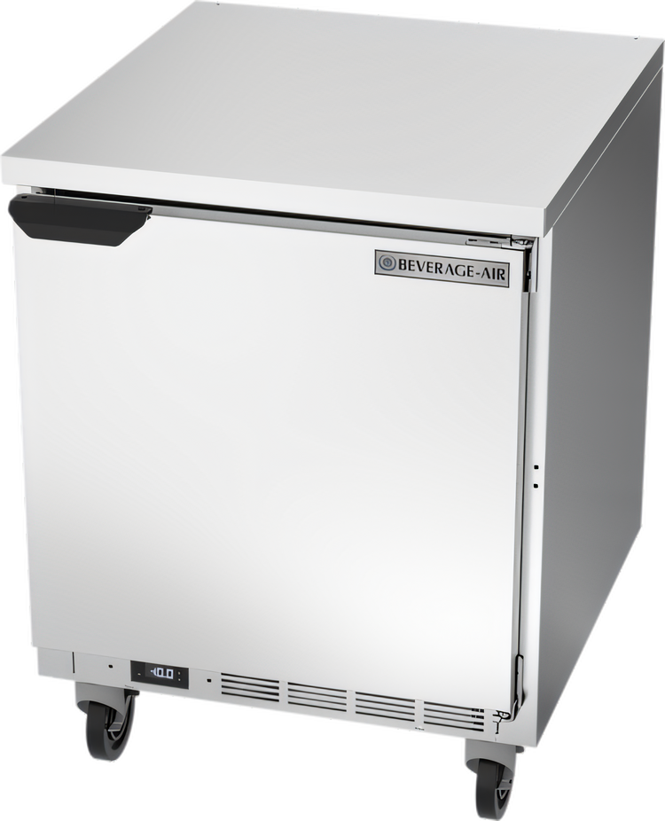 Product image #1 for Beverage-Air 27-Inch One-Section Worktop Freezer with Flat Top and Solid Door