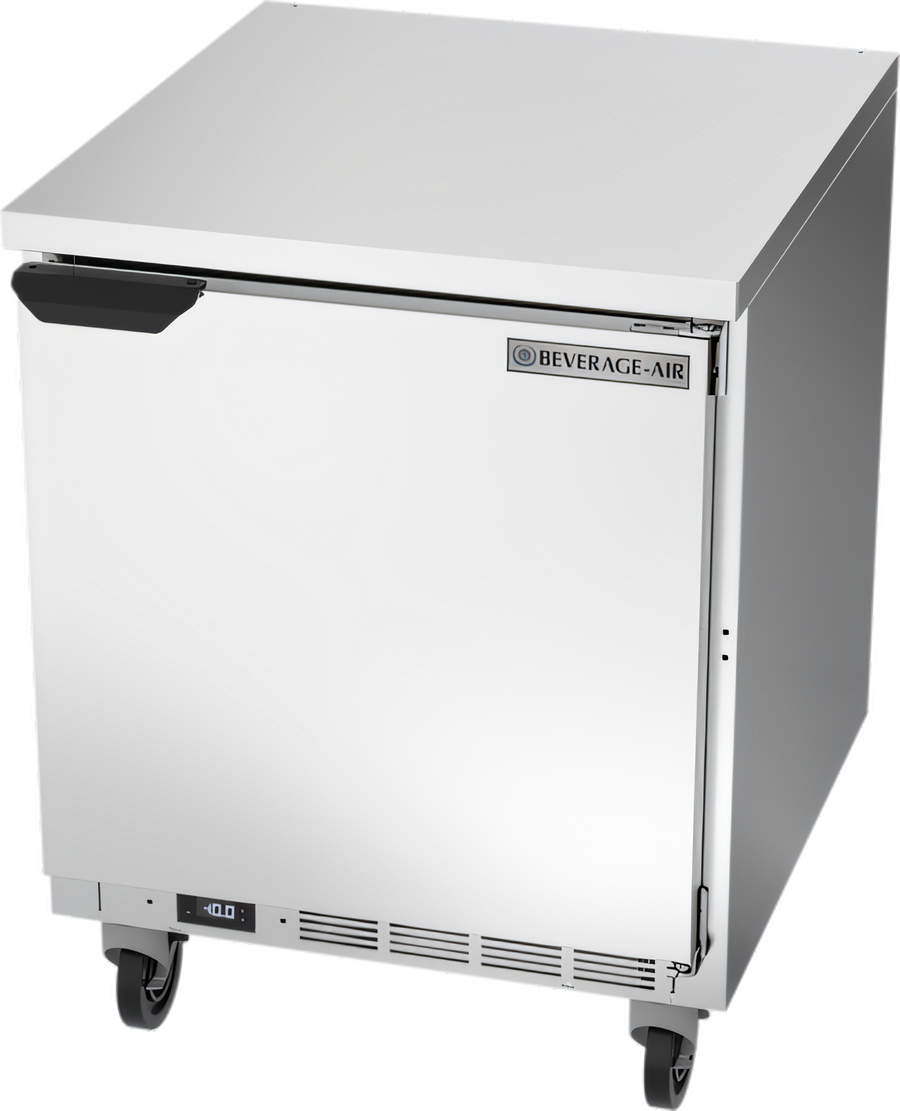 Product image #1 for Beverage-Air 27-Inch One-Section Worktop Freezer with Flat Top and Solid Door