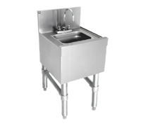 Spec-Bar Deluxe Underbar Hand Sink, 12 x 24 Inches, 304 Stainless Steel, with Front Access Door, Soap Dispenser, and Paper Towel Dispenser