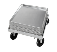 Channel Manufacturing Aluminum Bun Pan / Dough Box Dolly with 5-Inch Swivel Plate Casters, 100-Pan Capacity