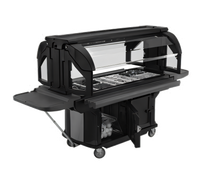 Cambro Versa Food Bar Ultra Series 6-Foot Non-Electric Cold Food Buffet with Storage, Heavy-Duty Casters, Kentucky Green