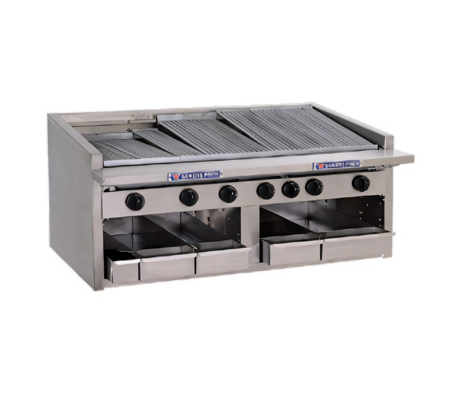 Product image #1 for Bakers Pride Dante Series 72-Inch Radiant Countertop Gas Charbroiler