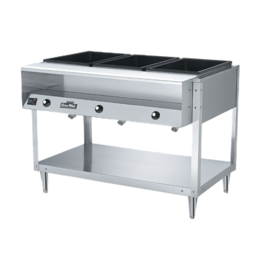 Product image #1 for Vollrath ServeWell 4-Well Hot Food Table with Sealed Wells, Open Shelf Base, Plate Shelf and Cutting Board