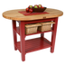 Thumbnail image #1 for Boos Block Elliptical C-Table Commercial Work Table with 1-1/2 Inch Edge Grain Maple Top and 2 Slatted Undershelves