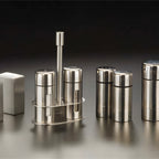 Thumbnail image #1 for American Metalcraft SP29 Round Stainless Steel Salt and Pepper Shaker Set, 1 oz., 3-Inch Height Case of 120