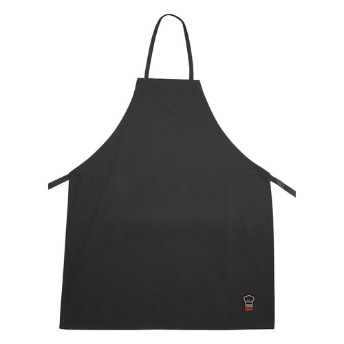 Product image #1 for Signature Chef Black Full-Length Bib Apron, 33 x 26 Inches, No Pockets