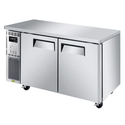 Product image #1 for Turbo Air J Series Narrow Two-Section Side-Mount Undercounter Refrigerator, 59-Inch W, Solid Doors