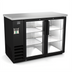 Thumbnail image #1 for Kelvinator Commercial 49-Inch 2-Glass Door Back Bar Refrigerator, Side-Mounted Self-Contained Refrigeration, 12.5 Cu. Ft., Black