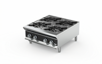 Vollrath HPG6-36 36-Inch 6-Burner Countertop Gas Hot Plate Range, Stainless Steel, With Legs