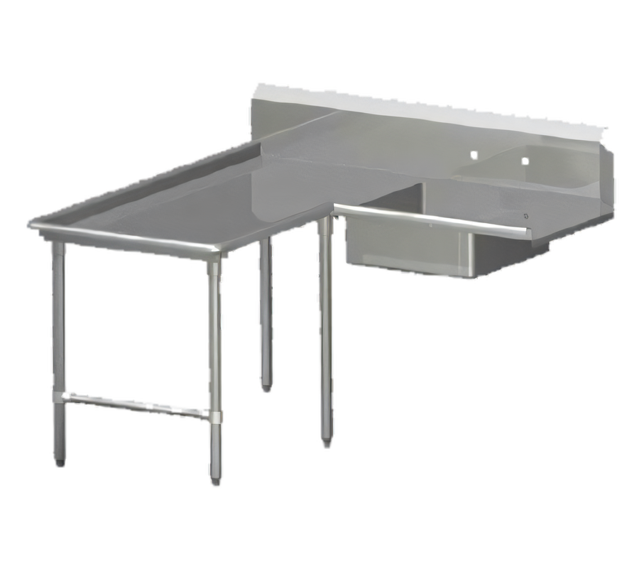 Product image #1 for John Boos Pro-Bowl L-Shaped Island Soiled Dishtable with Pre-Rinse Sink Bowl, 60" x 84", Left-to-Right Operation