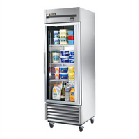 True One-Section Framed Glass Door Reach-In Display Refrigerator