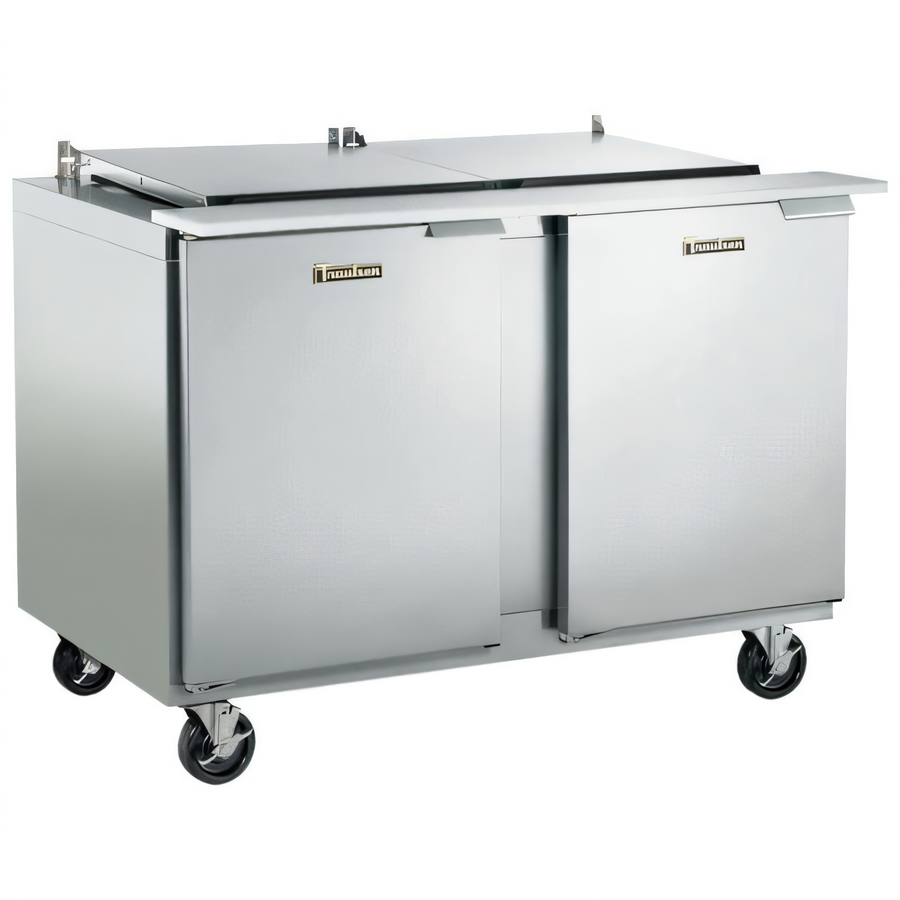 Product image #1 for Dealer's Choice UST4818-LL-SB Mega Top Compact Prep Table Refrigerator, 2-Section, 48 Inches Wide