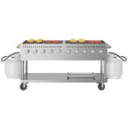 Thumbnail image #1 for Koolmore KM-CGM-72 Mobile Propane Charbroiler, 10 Burners, 1,377 Sq. In. Cooking Area, Stainless Steel