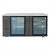 Thumbnail image #1 for Atosa Two-Section Shallow Depth Back Bar Cooler with Locking Glass Doors, 68-Inch, 18.6 Cu. Ft.