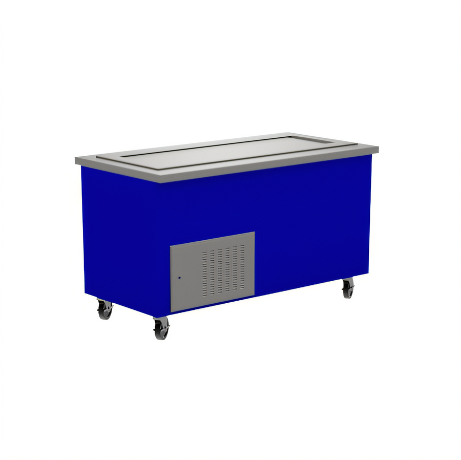 Product image #1 for Randell Custom & Serving RS FGO-RFT-6 Mobile Modular Open-Base Refrigerated Frost Top Serving Station, 86"W x 30"D