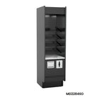 Thumbnail image #1 for Structural Concepts Fusion® MD2284SO Self-Service Ambient Inline Packaging Counter, 24-1/4 in. Wide, 4 Lighted Shelves, Silversan Black