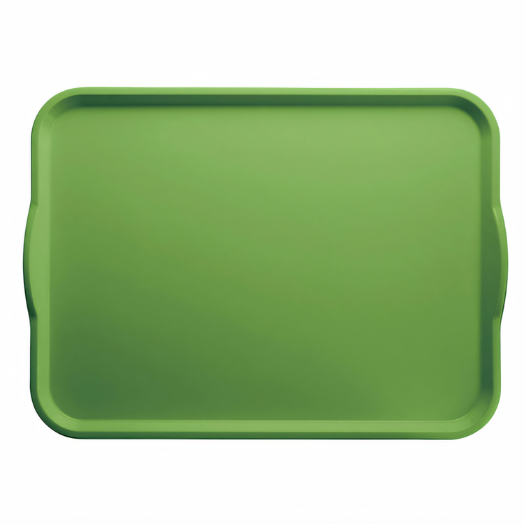 Product image #2 for Cambro Camtray® 14 x 18 Rectangular Dietary Tray with Handles, Reinforced Fiberglass, Lime-Ade