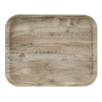 Cambro Décor Series Camtray Rectangular Fiberglass Cafeteria Tray, 20 x 15, Textured Surface, Light Olive
