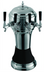 Thumbnail image #1 for Perlick Roma 5-Faucet Countertop Glycol-Cooled Draft Beer Tower with Black Ceramic Skirt