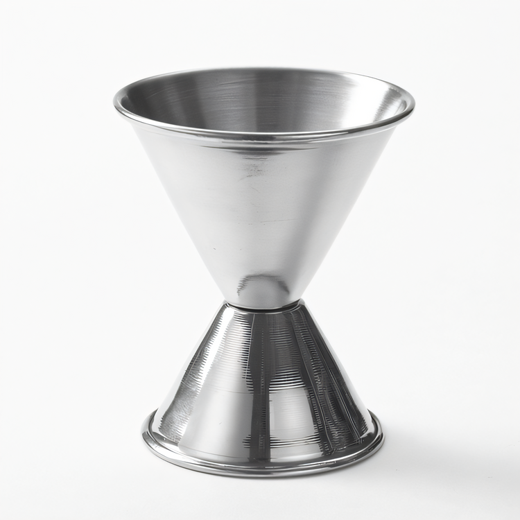 Product image #1 for American Metalcraft Double Jigger, 1 oz x 2 oz, Stainless Steel, Satin Finish, Rolled Edge