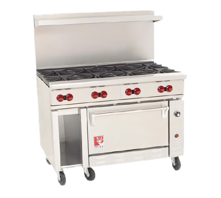 Product image #1 for Wolf Challenger XL 48-Inch Gas Restaurant Range with 8 Open Burners and Convection Oven