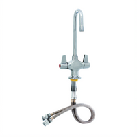 equip Single-Hole Deck-Mount Mixing Faucet with 3-Inch Rigid Gooseneck and Ceramic Cartridges