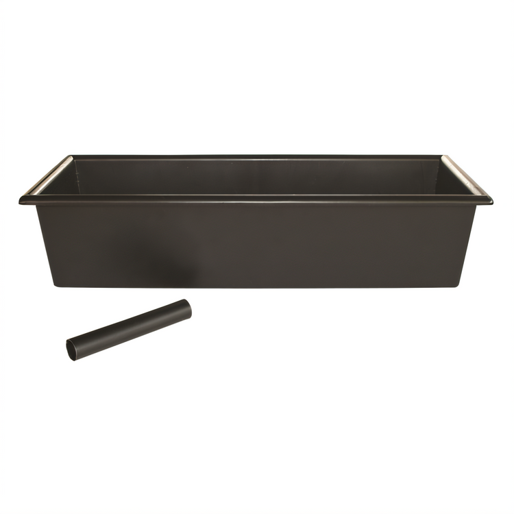 Product image #1 for Bar Maid Plastic Drop-In Bar Drain Tray with Drain Tube, Black, 14 x 5 x 3 Inches
