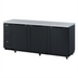 Thumbnail image #1 for Turbo Air Super Deluxe 3-Door Three-Section Back Bar Cooler, 90-1/4 Inch Wide, Self-Contained Side-Mount, Black Exterior