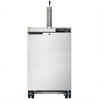 Continental Refrigerator 24-Inch Stainless Steel Back Bar Keg Cooler, 8 Cu. Ft., 1 Column, R-290