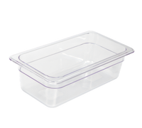 Crestware 1/3 Size 6-Inch Deep Clear Polycarbonate Food Pan