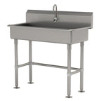 Thumbnail image #1 for Advance Tabco FC-FM-1-EFADA Freestanding ADA One-Station Stainless Steel Service Sink with Electronic Faucet, 40-Inch Wide, 5-Inch Deep Bowl
