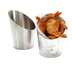 Thumbnail image #1 for American Metalcraft 12 oz Angled Stainless Steel French Fry Cup, Satin Finish