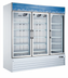 Thumbnail image #1 for Omcan USA Three-Section Reach-In Display Freezer with Self-Closing Hinged Glass Doors, 52.3 Cu. Ft., Bottom Mount
