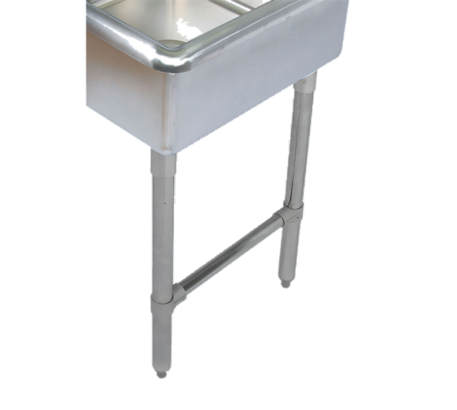 Product image #1 for BK Resources Stainless Steel Legs & Bracing Kit for Compartment Sinks, Fits 14" x 10" Bowls