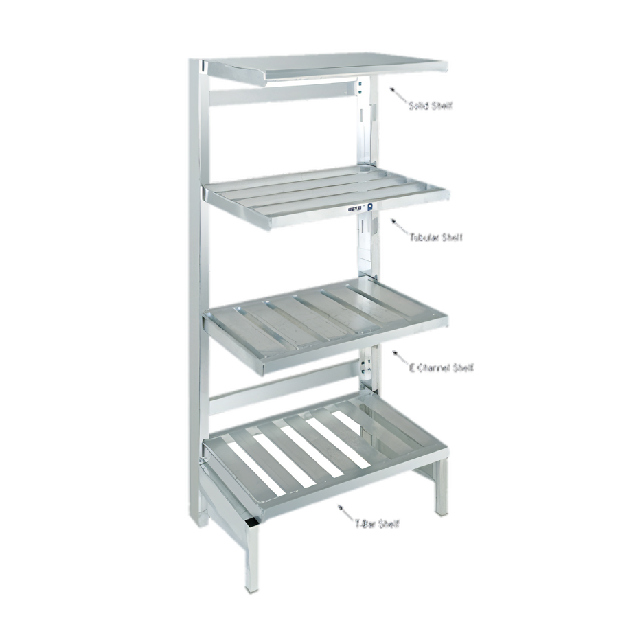 Product image #1 for Channel Manufacturing Cantilevered Shelving Common Center Upright, 72 Inch High, Aluminum, Stationary