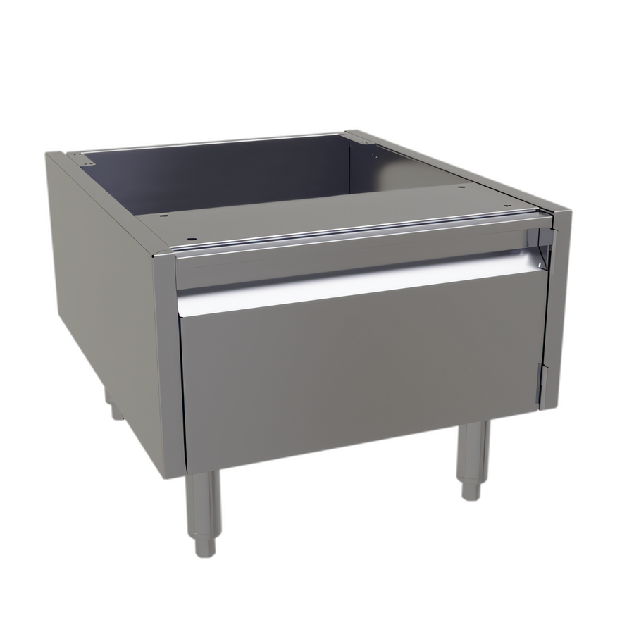 Product image #1 for Glastender Underbar Add-On Cabinet Base with Single Hinged Door, Stainless Steel, 20"W x 24"D x 16"H
