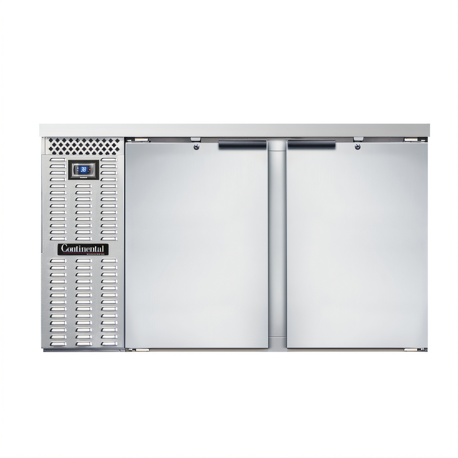 Product image #1 for Continental Refrigerator BB59SNSS 59" Shallow Depth Back Bar Cooler with Solid Doors