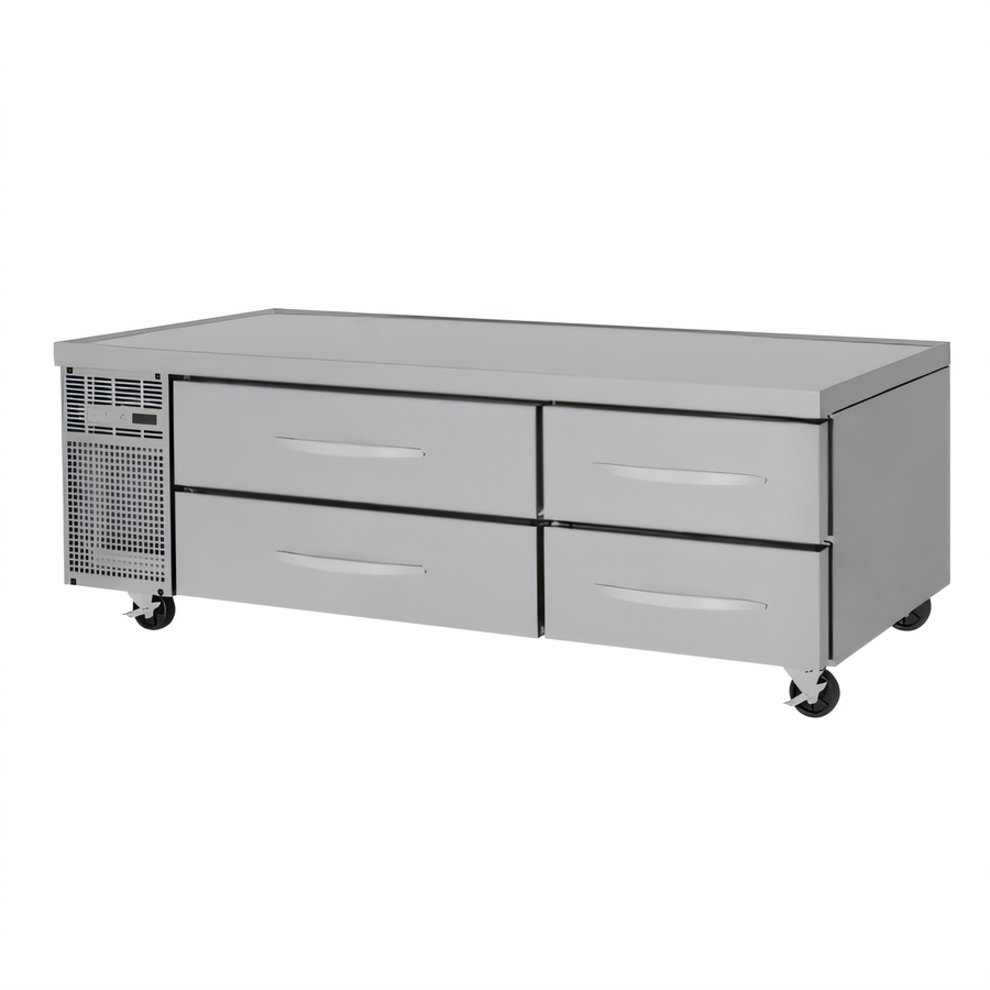 Product image #1 for Turbo Air PRO Series 72-Inch Two-Section Stainless Steel Freezer Chef Base with 4 Drawers