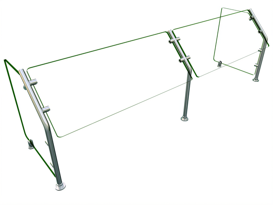 Product image #1 for Hatco Flav-R-Shield ES31-72 Single-Sided Self-Service Sneeze Guard, 72 Inch Wide x 18 Inch Deep x 22.125 Inch High