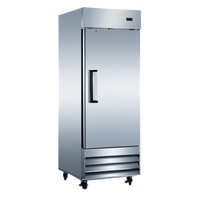 Black Diamond 1-Section Solid Door Reach-In Refrigerator, 29-Inch Wide, 23 Cu. Ft., Bottom-Mounted Self-Contained