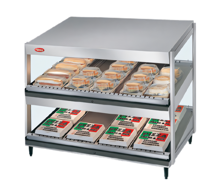 Product image #1 for Hatco Glo-Ray 41-Inch Countertop Pass-Thru Merchandising Warmer with 2 Slanted Shelves
