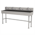 Thumbnail image #1 for Advance Tabco 80-Inch ADA Multiwash Hand Wash Sink with 4 Faucets and Stainless Steel Legs