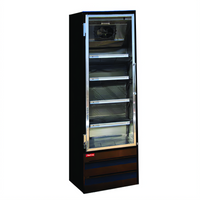 Howard-McCray 19 Cu. Ft. One-Section Black Bottom-Mount Self-Contained Hinged Glass Door Freezer Merchandiser