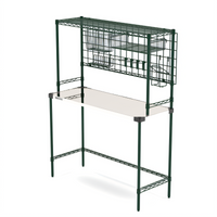 Metro SmartWall All-in-One Stainless Steel Prep Station with Mounted Grid and Accessories, 48 x 18 Inches